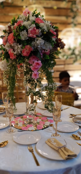Banquet Table Setting Centerpiece